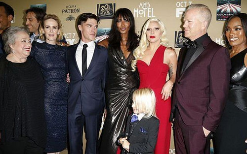 The cast of American Horror Story: Hotel attending the shows premiere