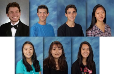 Clockwise: Max Baron, Brandon Dubner, Drew Fletcher, Katherine Liu, Jessica Pan, Elisabeth Rodrigues and Joanna Zhuang