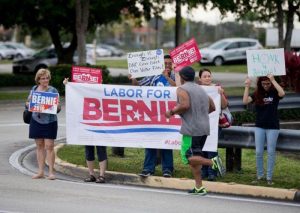 Sinitch tries to garner support for the Sanders campaign.