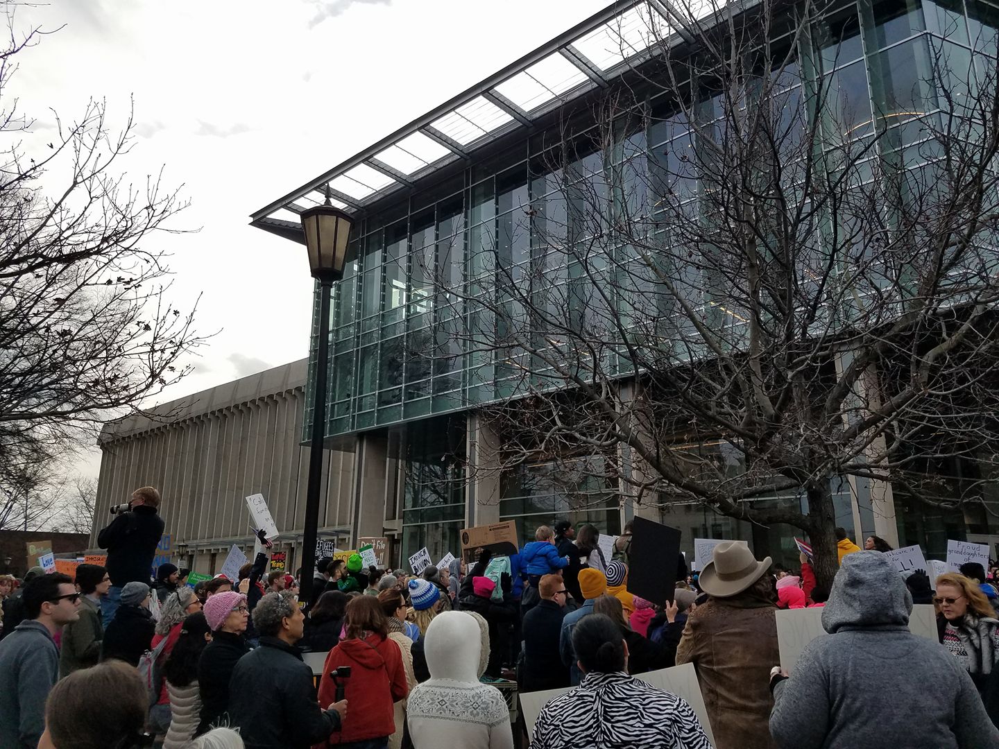 Protesters gather at the Monroe Park campus of Virginia Commonwealth University. Photo courtesy of anonymous protester and contributor