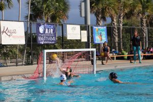 Charlene Forti (9) scores the first goal of the game. 