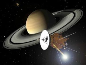 Cassini orbiting Saturn Photo courtesy of NASA