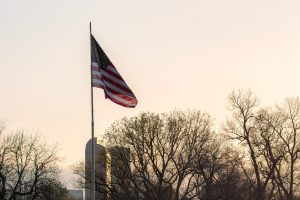 The American flag, flying over Denver, Colorado, on April 12th, 2017. Photo by Kevin Trejos.