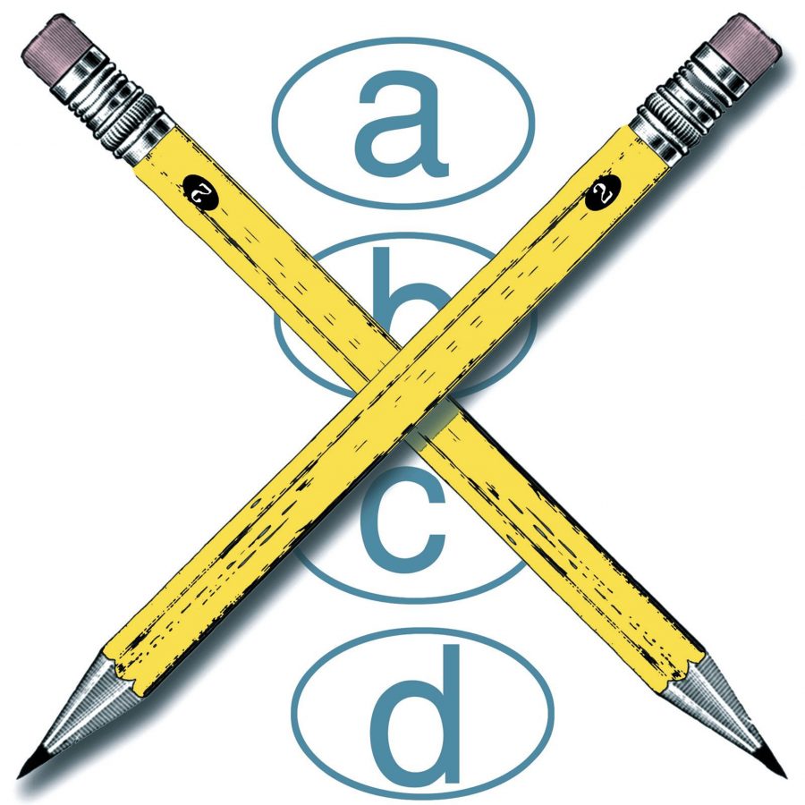 300 dpi Wes Bausmith illustration related to the SAT tests. (Los Angeles Times/MCT)