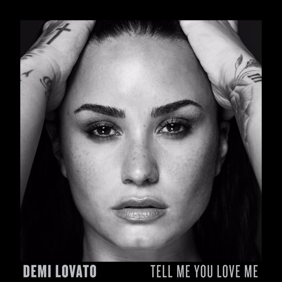 Demi Lovato poses for the cover of her new album, Tell Me You Love Me