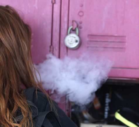 Of the 36 percent of students who vape, 74 percent of those students admit to vaping on MSD’s campus. Photo illustration by Emma Dowd