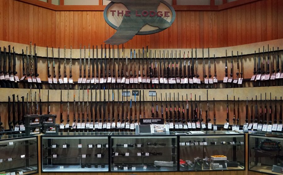 The gun department in a Dick's Sporting Goods store in Arlington, Va., on Thursday, March 1, 2018. (Olivier Douliery/Abaca Press/TNS)