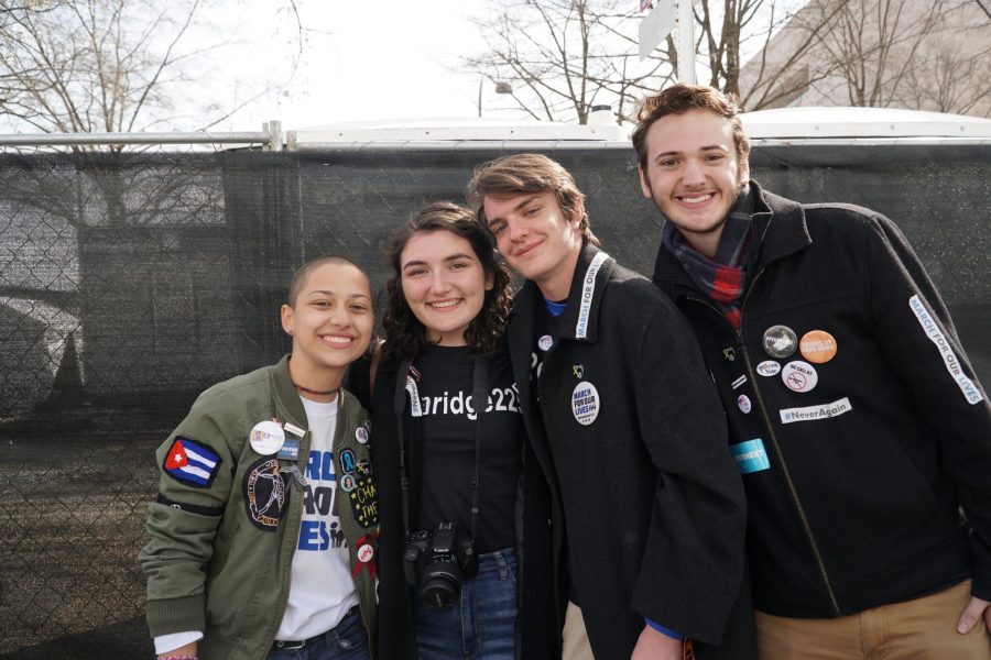 Penn Ridge students meet with MSD senior Emma Gonzalez at the March for Our Lives in Washington D.C. on March 24. Photo courtesy of Anna-Sophie Tinneny