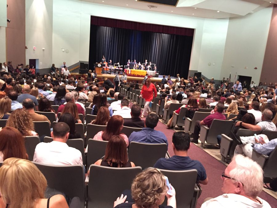 Seniors and parents attend cord ceremony. Courtesy of Camilla Hoang