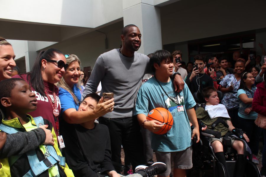 Miami+Heat+basketball+player+Dwyane+Wade+visits+MSD+campus.+Photo+by+Kyra+Parrow
