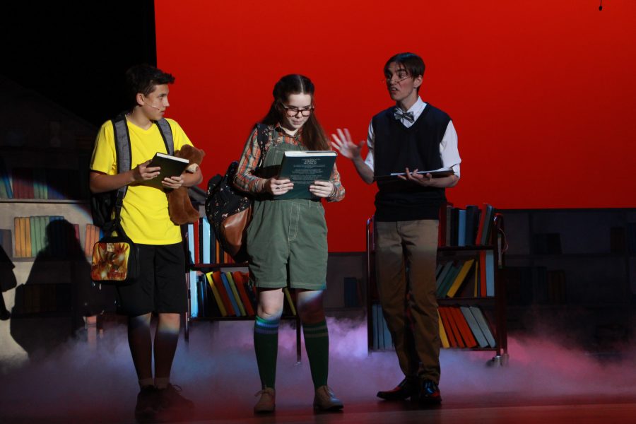 Drama students rehearse for the one-day performance of 