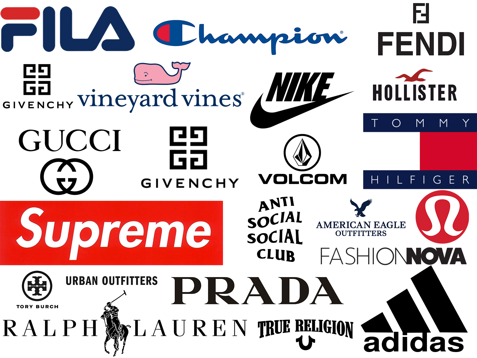 popular brand names