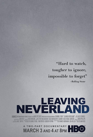 The documentary poster for Leaving Neverland.