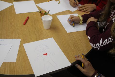 Students learn creative techniques to cope with stress at the mind, body, medicine workshop on Feb 14, 2019. Photo by Einav Cohen