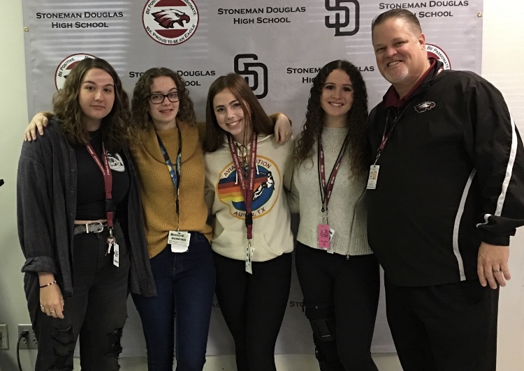 2019 Scholastic Arts and Writing award recipients pose for a photo with Principal Ty Thompson. Photo courtesy of Ty Thompson