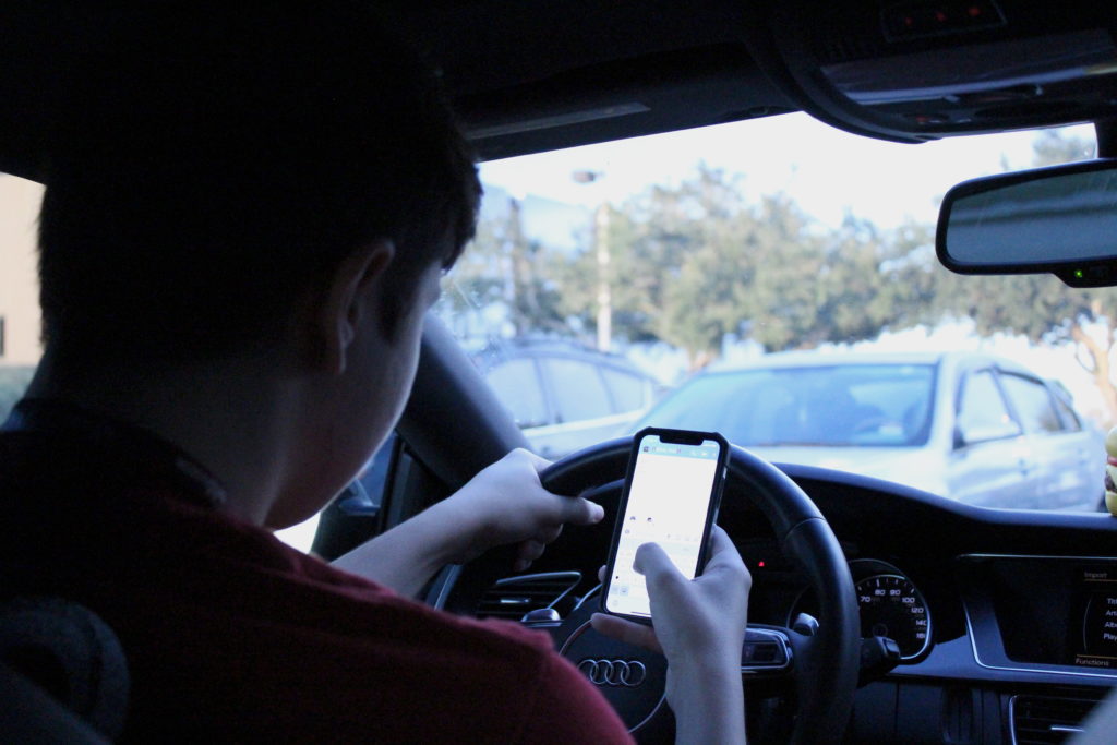 Teens who use their phones while driving are put at a higher risk of a fatal car accident.