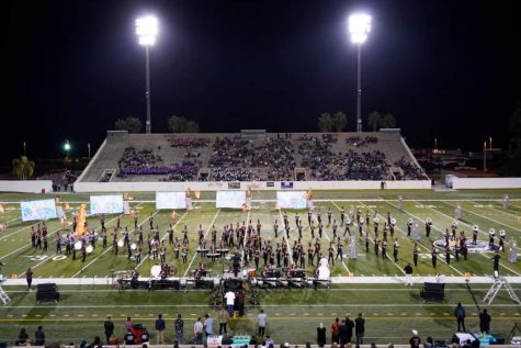 The Eagle Regiment performing their show A Winters End during FMBC state finals. Photo courtesy of the Eagle Regiment Facebook page
