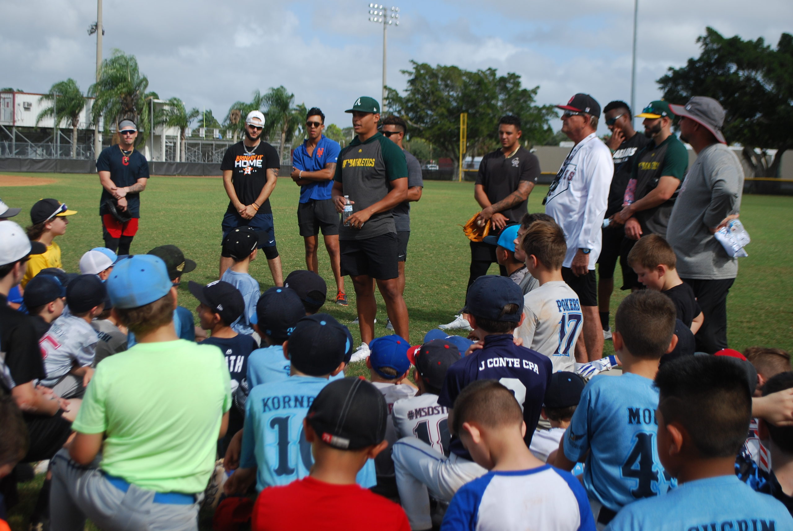 Colton Welker and Jesús Luzardo hosts the first annual Parkland Youth baseball clinic