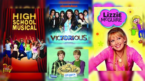 Movies and shows like High School Musical, Victorious, Suite Life of Zack and Cody and Lizzie McGuire are a pivotal part of many teenagers childhoods. Graphic by Darian Williams
