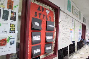 AP style decoration posters are interactive so students can get more use out of them. Photo by Darian Williams