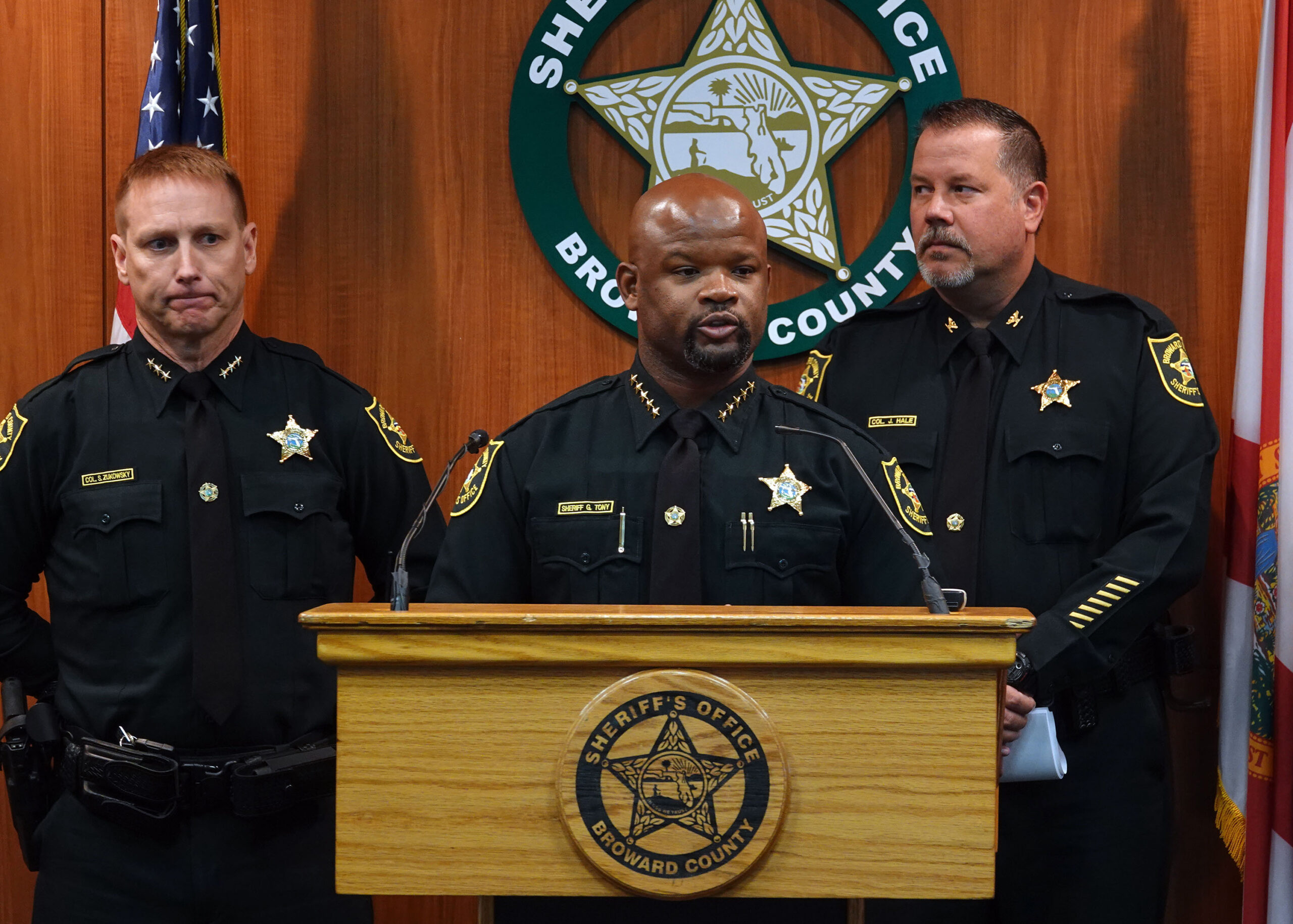 Broward Sheriff Gregory Tony announced that two additional deputies have been fired as a result of the agencys internal affairs investigation into the mass shooting at Marjory Stoneman Douglas High School in Parkland at BSO headquarters in Fort Lauderdale, Florida, on June 26, 2019. (Joe Cavaretta/Sun Sentinel/TNS)