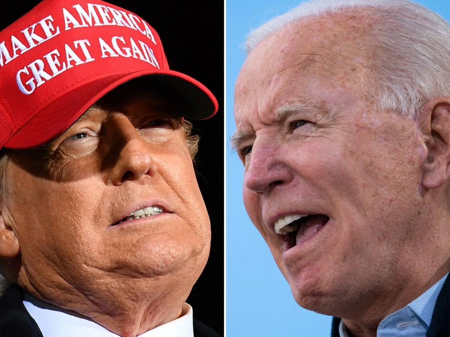 President Donald Trump and former Vice President Joe Biden are pictured above. Photo courtesy of Getty Images