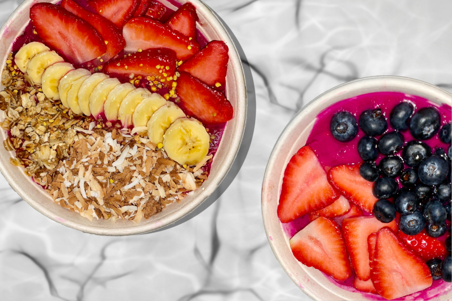 Acai bowls are one of many food items that have grown in popularity since the surge in the organic food market in the United States. Photo illustration by Madison Lenard