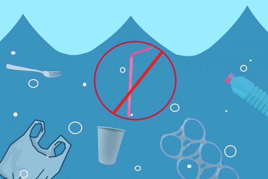 As trash builds up in our oceans, new bans have been put in place to help save our seas before it's too late. However, some bans, such as the one on plastic straws, have been found to be counterintuitive. Graphic by Melodie Vo