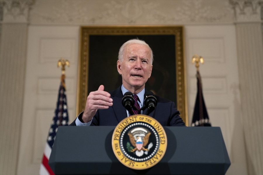 The so-called American Jobs Plan President Joe Biden released last month features spending on traditional infrastructure, like highways and airports, to better compete with China. His advisor believes this pitch will resonate with Republican men and blue-collar workers. (Photo courtesy of Stefani Reynolds/Pool/Getty Images/TNS)