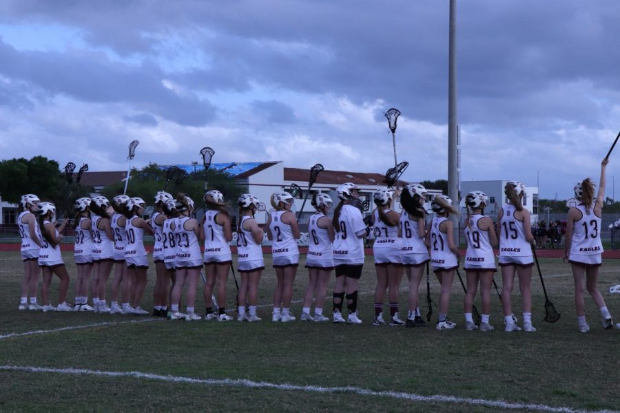 Lady Eagles cheer for their teammates as their names are being called. Photo by Kelsie Yon