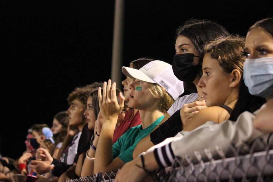 Fans in the stands watch as the Eagles suffer a major loss.