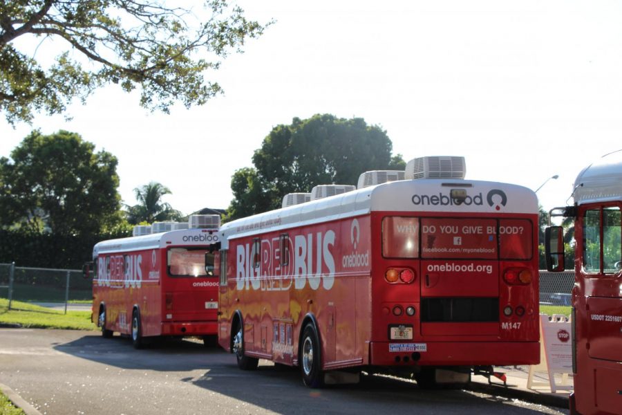 The BIG RED BUS visited MSD on September 29th to collect blood from the students who participated in the Eagle Regiment Blood Drive.