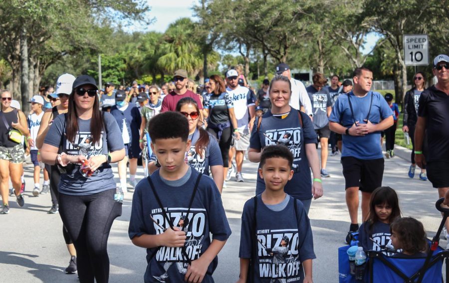On Nov. 14, Friends and family walk at Pine Trails Park for Anthony Rizzos 10th Annual Walk-Off for Cancer.