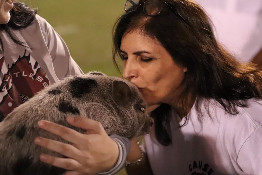 At the end of the game the Coral Springs High-school principle kisses the pig. The game ended with a score of 37-6. Resulting in an Eagles win.
