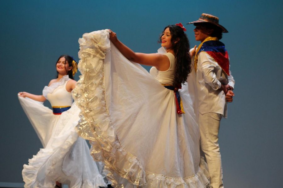 Colombia shocks everyone with their skill and graceful display of cumbia.