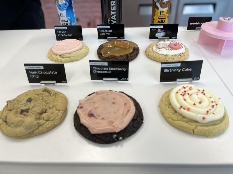 Crumbl's classic pink sugar cookie leaving weekly menu