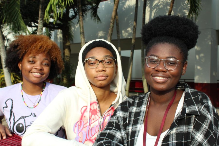 Juniors Neketa Dixon Jenkins, Nesya Small, and Charlene Noel are a few of the dedicated Black Student Union officers at Marjory Stoneman Douglas High School. The inclusivity of the Black Student Union shares a diverse, safe space for all to join.