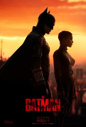 Robert Pattinson and Zoë Kravitz pose as Batman and Catwoman for The Batman. Photo courtesy of Warner Bros. Pictures