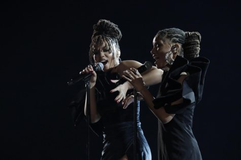 Chloe Bailey, Halle Bailey are Chloe X Halle perform during the 61st Grammy Awards at Staples Center in Los Angeles on Sunday, Feb. 10, 2019. (Robert Gauthier/Los Angeles Times/TNS)