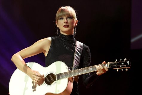 Taylor Swift performs onstage during NSAI 2022 Nashville Songwriter Awards at Ryman Auditorium on Sept. 20, 2022, in Nashville, Tennessee. Photo courtesy of Terry Wyatt/TNS.