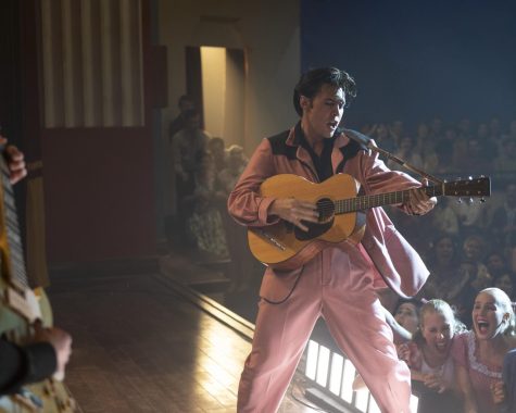 Austin Butler is nominated for a lead actor Oscar for his portrayal of Elvis Presley in Baz Luhrmann’s movie “Elvis.” (Courtesy Warner Bros. Pictures/TNS)