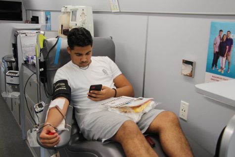 One pint can save 3 lives. The JROTC Eagles Battalion teamed up with OneBlood once again to host their second blood drive of the year. Students were escorted into the senior lot for them to donate.