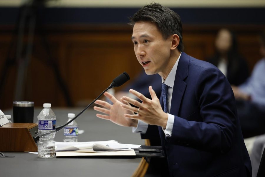 TikTok CEO Shou Zi Chew testifies during a congressional hearing on Capitol Hill in Washington, D.C., on March 23, 2023. Photo courtesy of Chip Somodevilla/Getty Images/TNS.