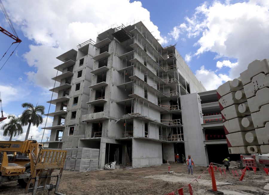 New residential permits issued in South Florida have dropped, coming at time when it s a struggle for many to find affordable places to live and South Florida is dealing with an influx of demand for housing and migration to the area. Photo permission from Mike Stocker/TNS.