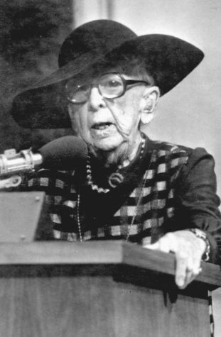 Conservationist Marjory Stoneman Douglas serves as an inspiration for students inside and outside of the classroom. To honor her work as an environmentalist, a high school in Parkland was named after her. Photo courtesy of the State Archives of Florida, Florida Memory