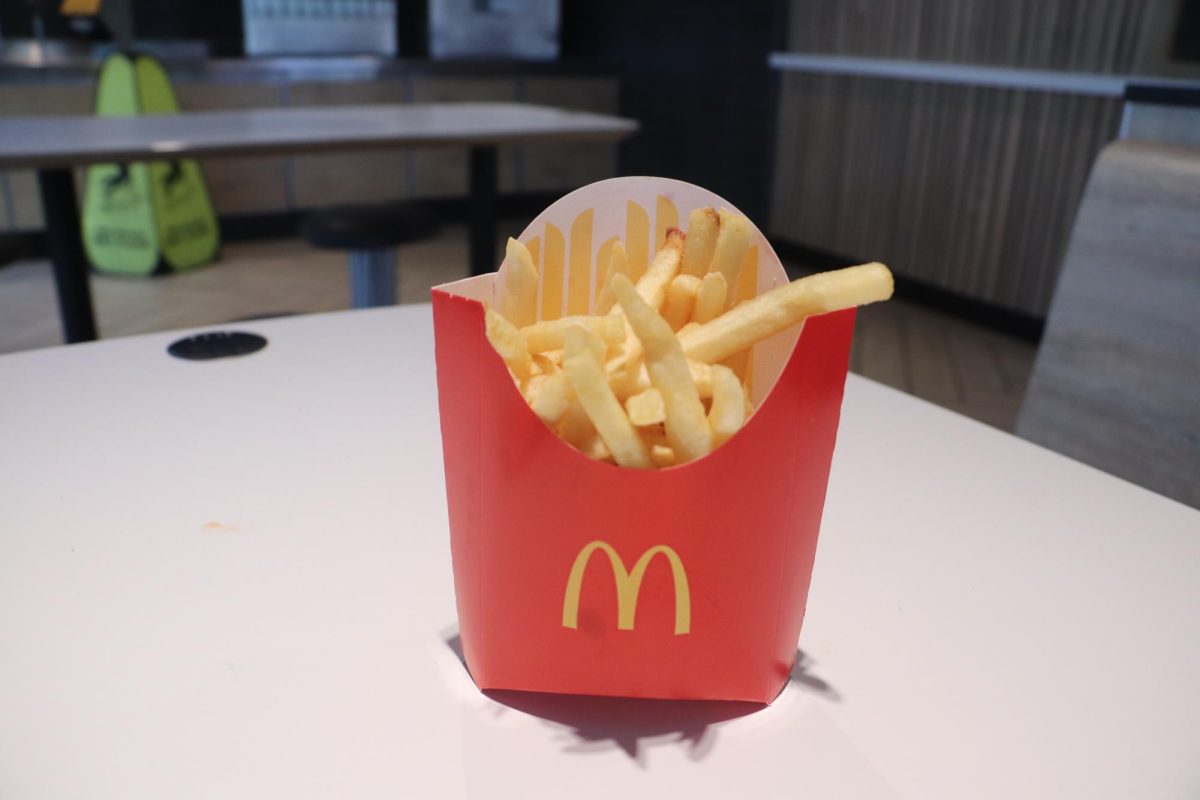 The iconic, salty French fries from McDonald’s come out fast and fresh. The golden brown fried potatoes are McDonalds most famous menu item.