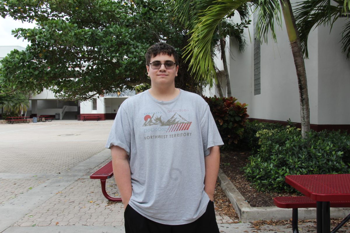 Sophomore Angelo Ferrigno is a member of the Marjory Stoneman Douglas bowling team. Ferrigno was announced as a member of the 2023–2024 Sun Sentinel second team on Dec. 23. I am super excited to be apart of Sun Sentinel; it shows how far I came as a bowler, Ferrigno said. And I like to show other people my skills.