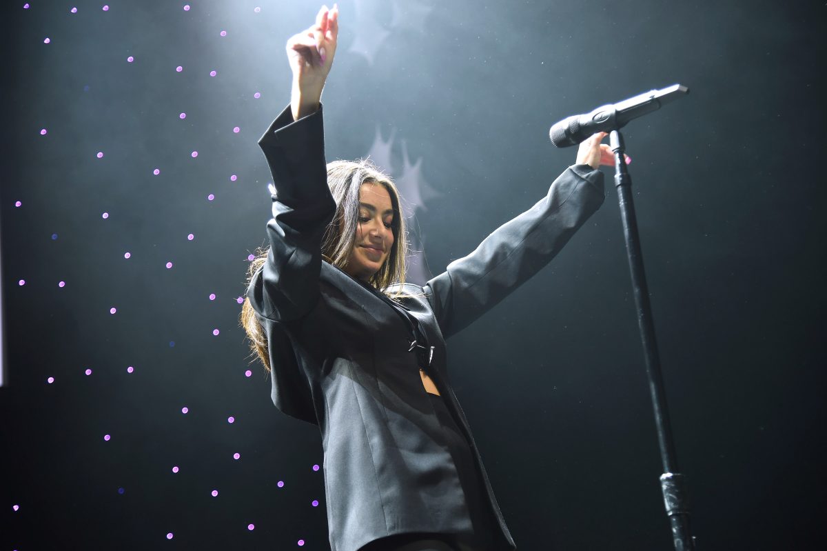 Charli XCX performs onstage during the iHeartRadio Z100 Jingle Ball 2021 Pre-Show on December 10, 2021 in New York City. Photo permission from Gary Gershoff/Getty Images for iHeartRadio.