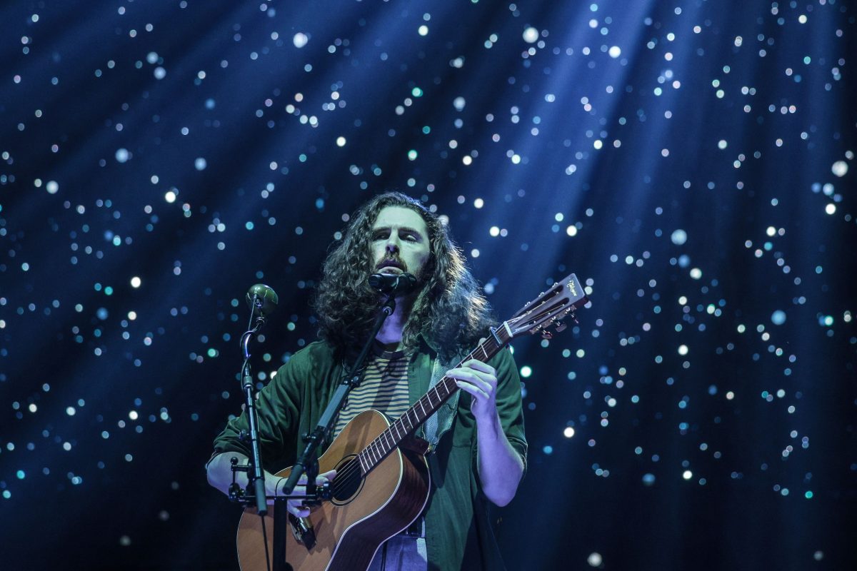 Hozier performs at the Mann Center in Philadelphia on Sept. 29, 2023. On Friday, Aug. 16, he released an EP entitled "Unaired" as an extension of his third album "Unreal Unearth." Photo permission from Steven Falk/The Philadelphia Inquirer/TNS.