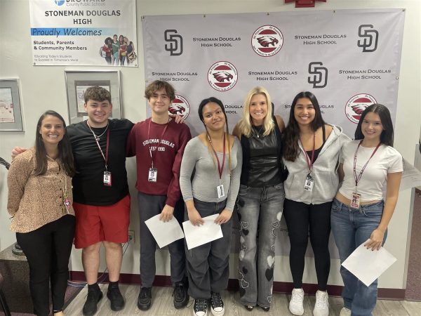 The National Merit Scholarships announced six semifinalists for Marjory Stoneman Douglas High School's Class of 2025. Seniors Aidan Tau, Sean Nixon, Ella Maurice, Elle Makena Naqvi and Melissa Azzarito had PSAT scores that qualified them.